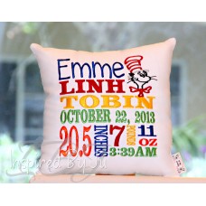 Dr. Seuss - Birth Announcement Pillow